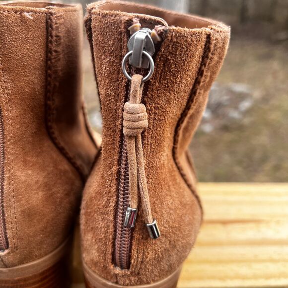 Sanctuary Refine Women's Tan Suede Leather Western Ankle Boots US Size 8.5 - Picture 10 of 16